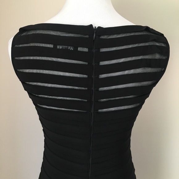Adrianna Papell Black Shutter Pleat Cocktail Dress - Picture 5 of 8
